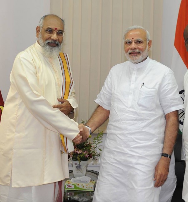 PM Modi meeting with Northern Province Chief Minister CV Wigneswaran in Jaffna.