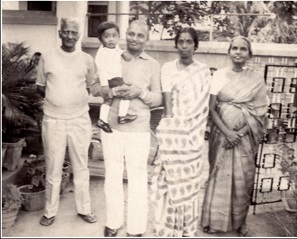 Mr. Rajadeva with infant Ahilan and his parents