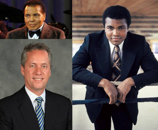 Muhammad Ali ~ Now & then ~ Also in the inset Mayor Greg Fischer 